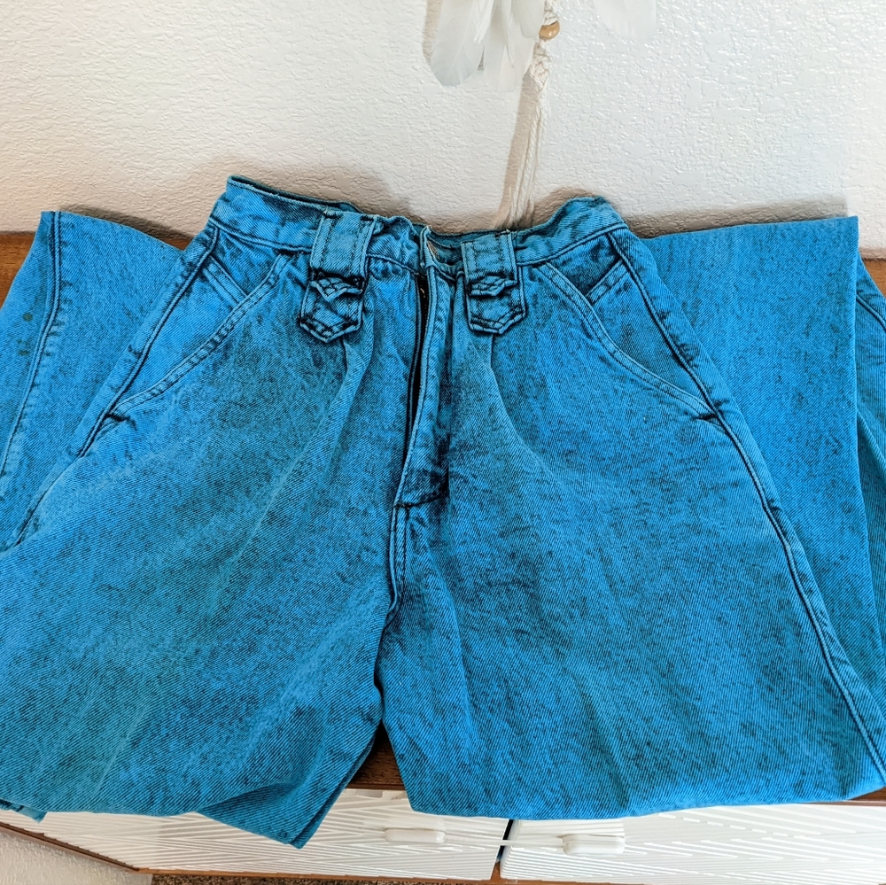 Roper Vintage Ocean Blue High Waist Straight Leg Pocketless Jeans